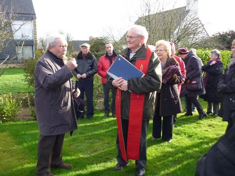 INAUGURATION de la CROIX DE KELARUN A PLOMEUR LE 12 JANVIER 2013